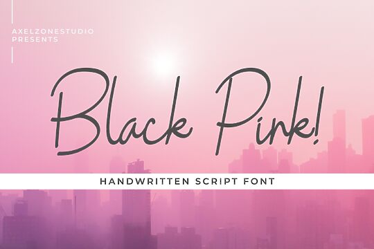 Black Pink Cursive