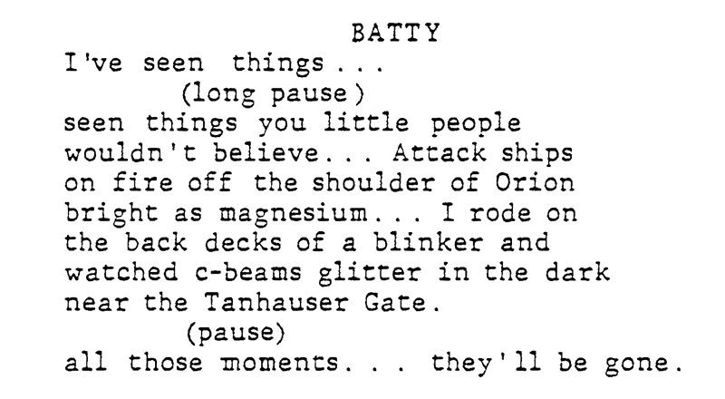 Blade Runner Screenplay