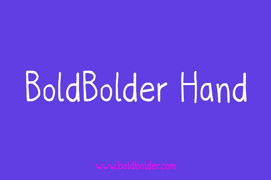 Boldbolder Hand