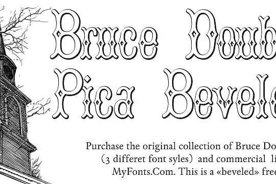 Bruce Double Pica Beveled