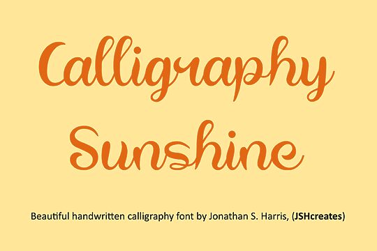 Calligraphy Sunshine