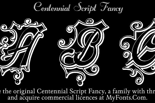 Centennial Script Fancy Three