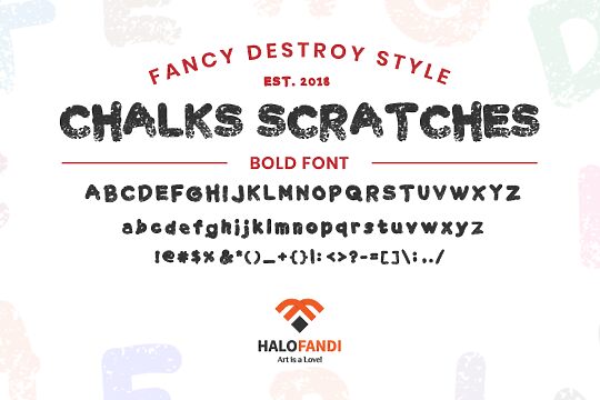 Chalk Scratches Rough Bold