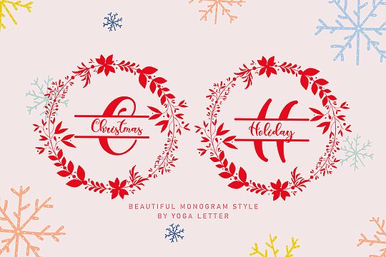 Christmas Holiday Monogram