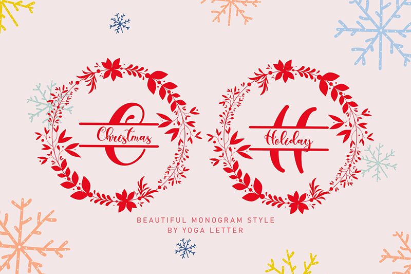 Christmas Holiday Monogram