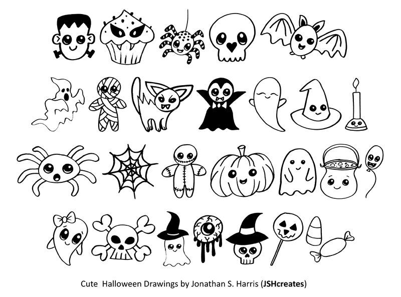 Cute Halloween Drawings