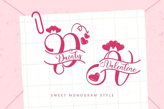 Dainty Valentine Monogram