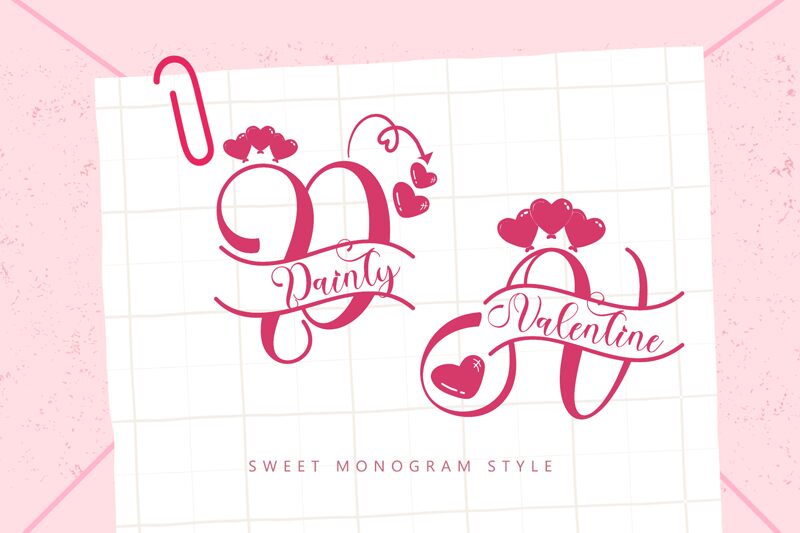 Dainty Valentine Monogram