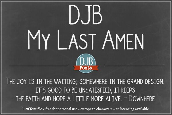 DJB My Last Amen