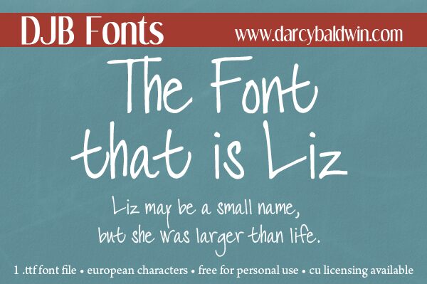 DJB The Font that is Liz