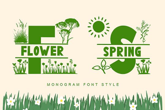 Flower Spring Monogram
