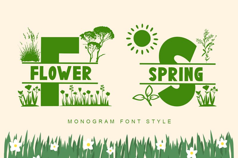 Flower Spring Monogram
