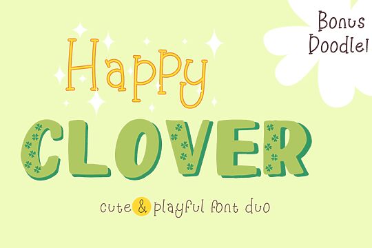 Happy Clover Leaf Display