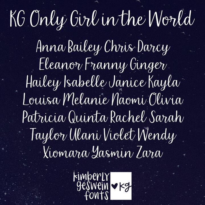 KG Only Girl in the World