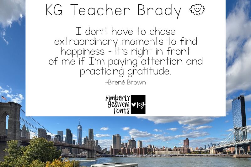 KG Teacher Brady