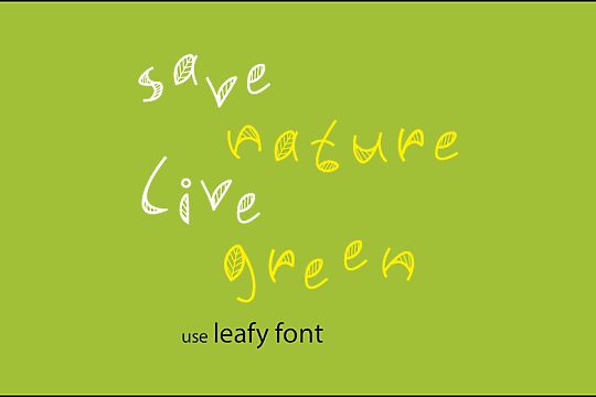 Leafy font