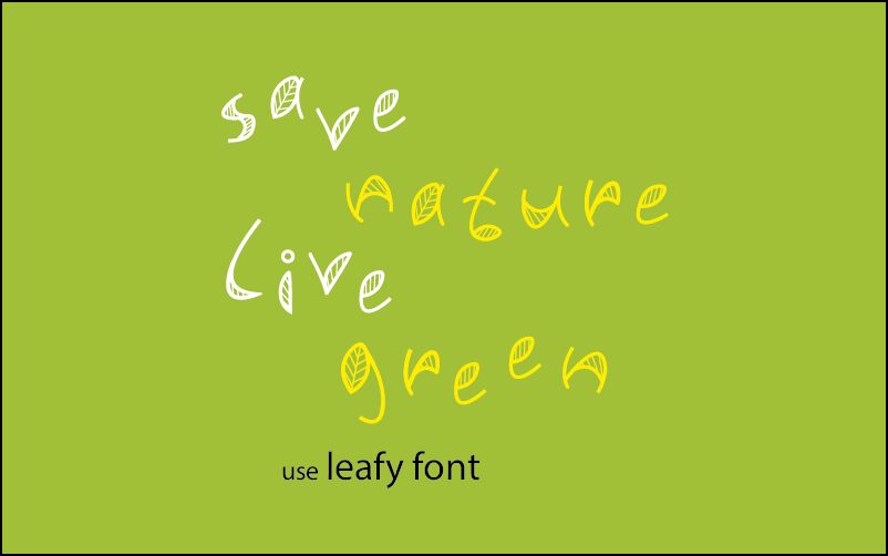 Leafy font