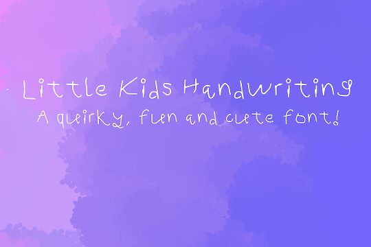 Little Kids Handwriting