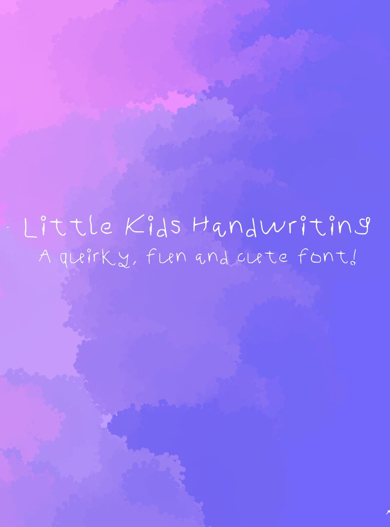 Little Kids Handwriting