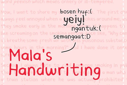Mala's Handwriting