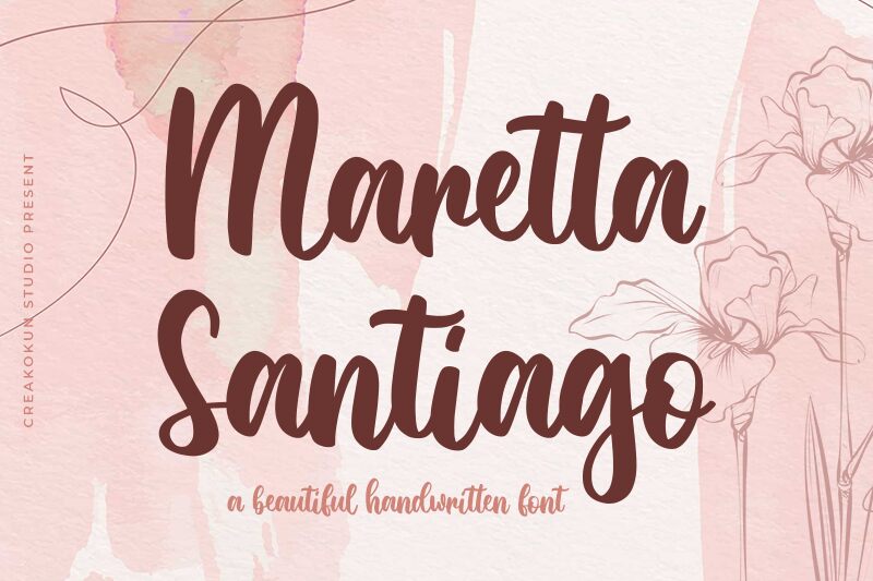 Maretta Santiago Handwritten Font FontPicks Download Free Fonts