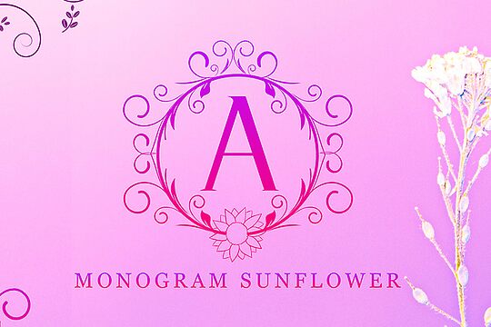 Monogram Sunflower