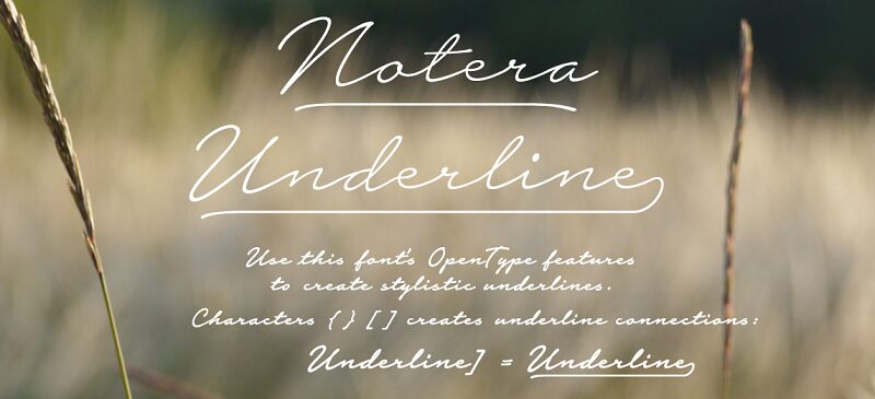 Notera 2 Underline