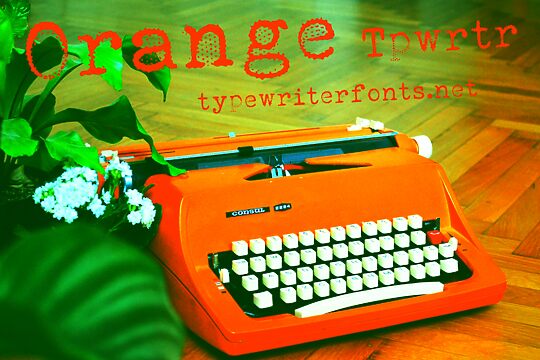 Orange Typewriter