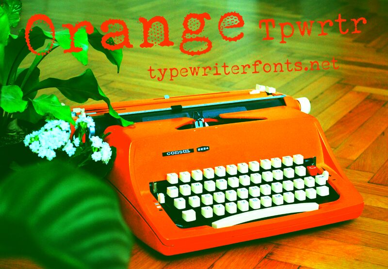 Orange Typewriter