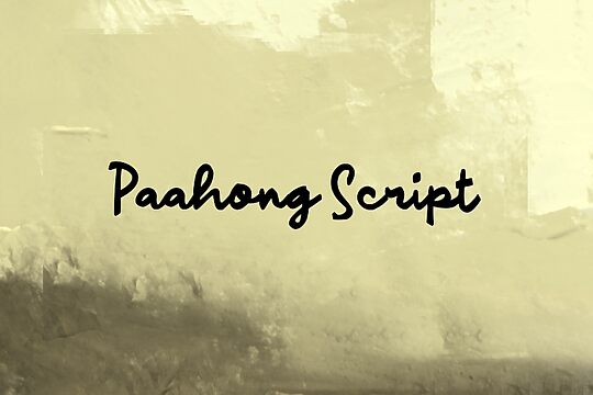 Paahong Script