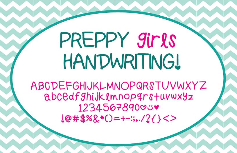 Preppy Girls Handwriting