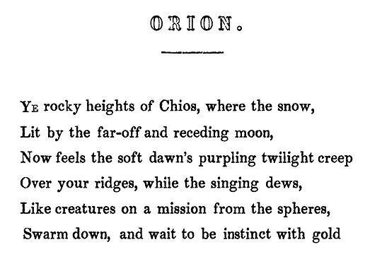 R H Horne Orion