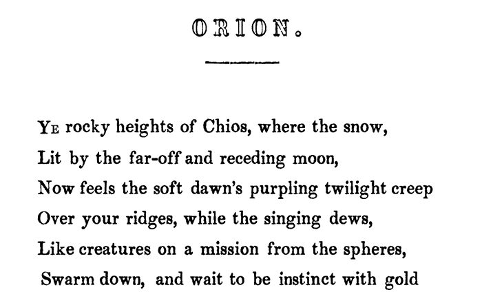 R H Horne Orion