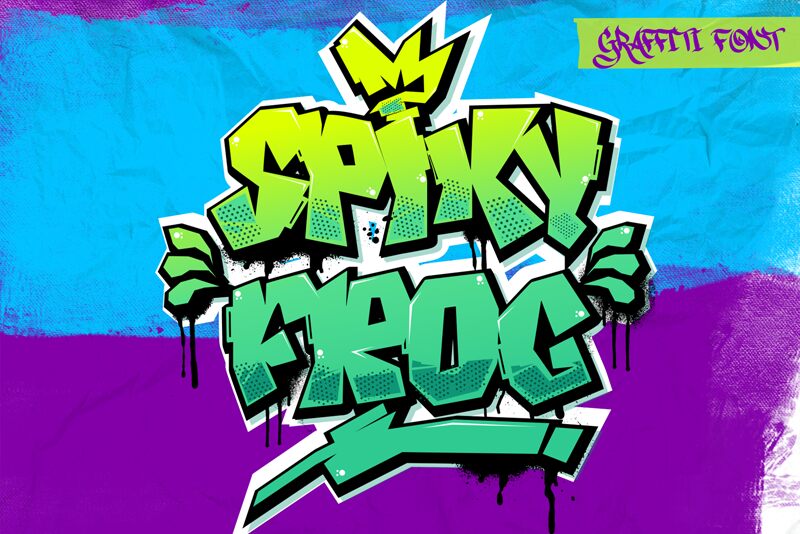 Spiky Frog Graffiti