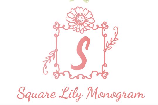 Square Lily Monogram