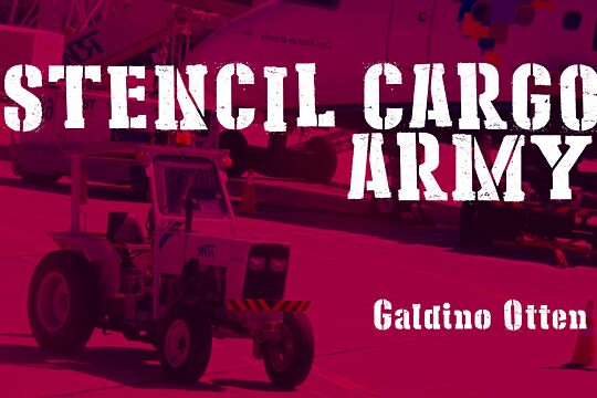 Stencil Cargo Army