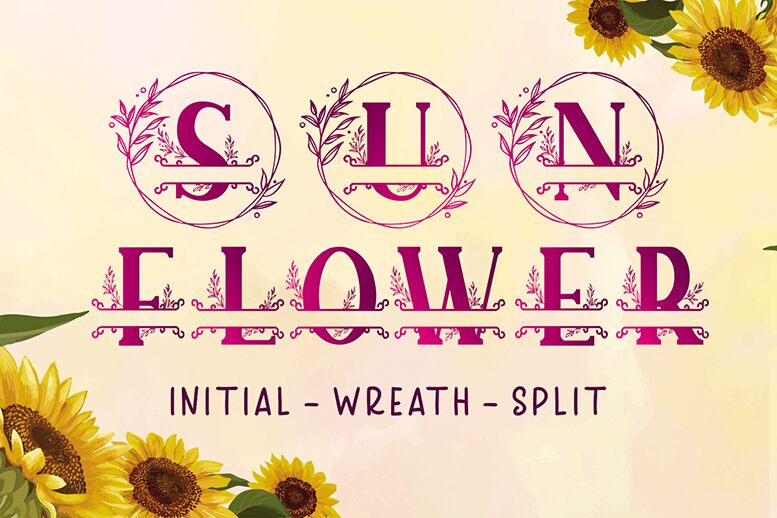 Sunflower Monogram