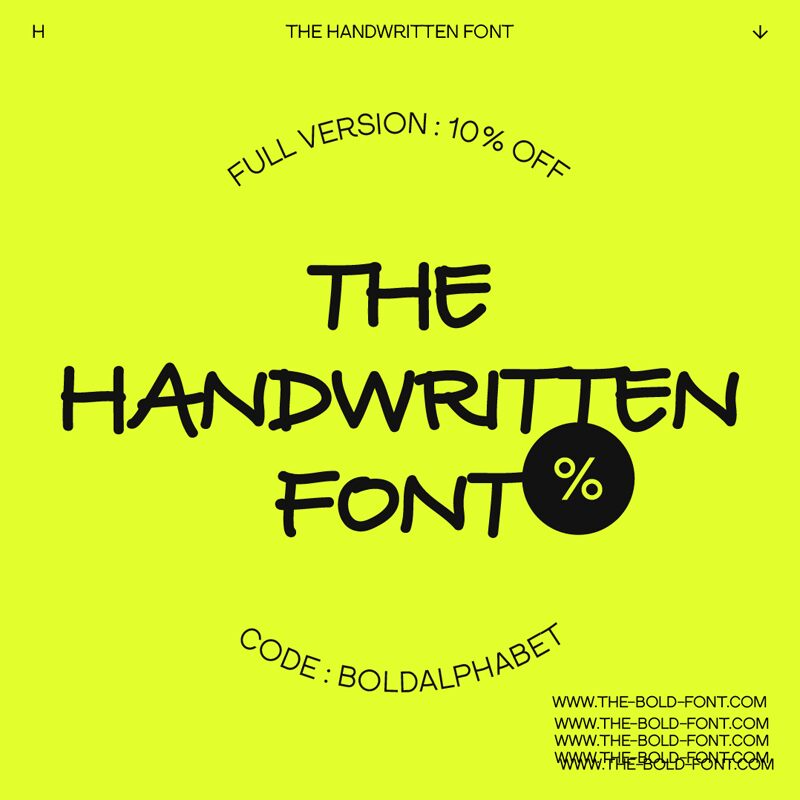 The Handwritten Font