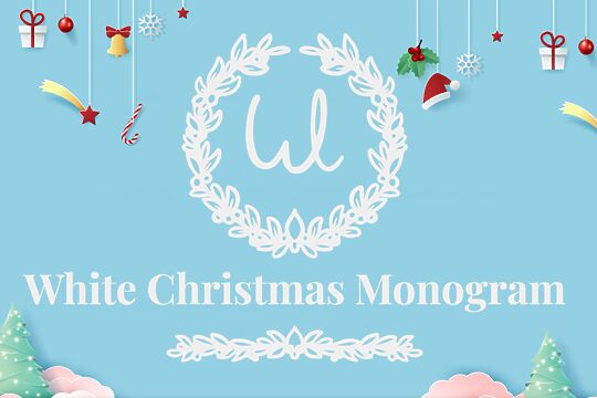 White Christmas Monogram