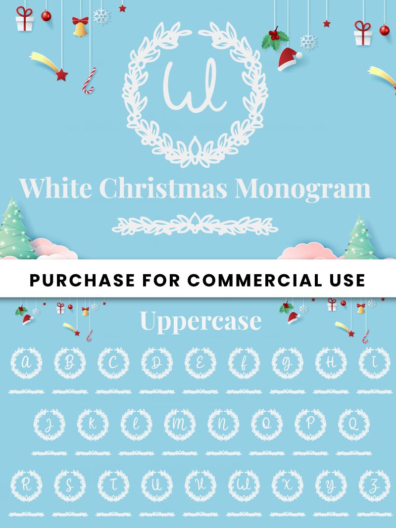 White Christmas Monogram