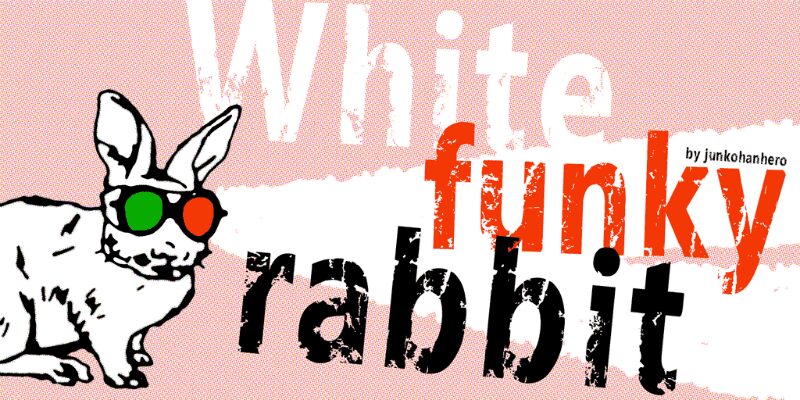 White funky rabbit