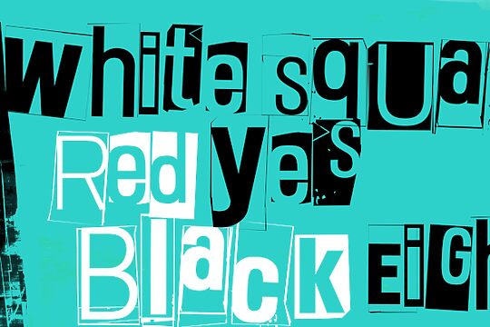 White Square Red Yes Black Eight