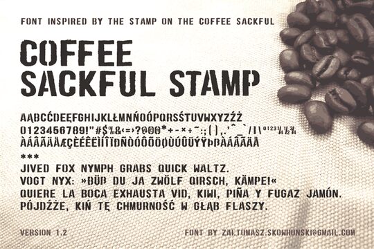 zai Coffee Sackful Stamp