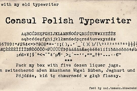 zai Consul Polish Typewriter