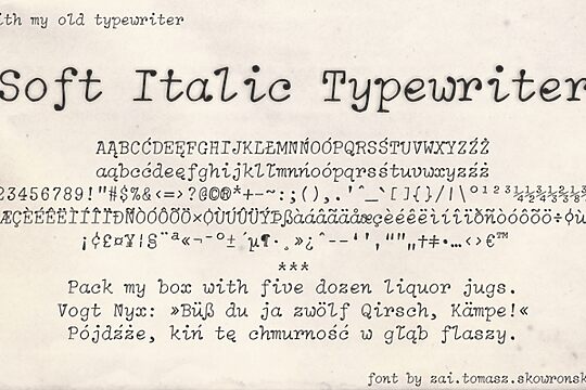 zai Soft Italic Typewriter