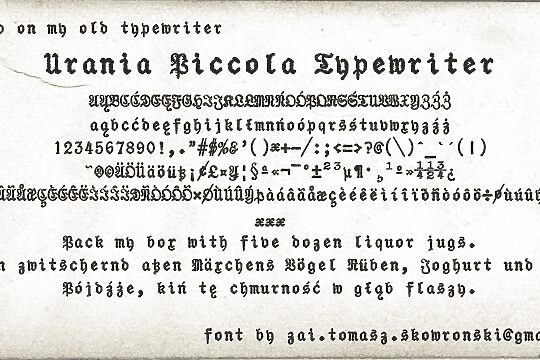 zai Urania Piccola Typewriter