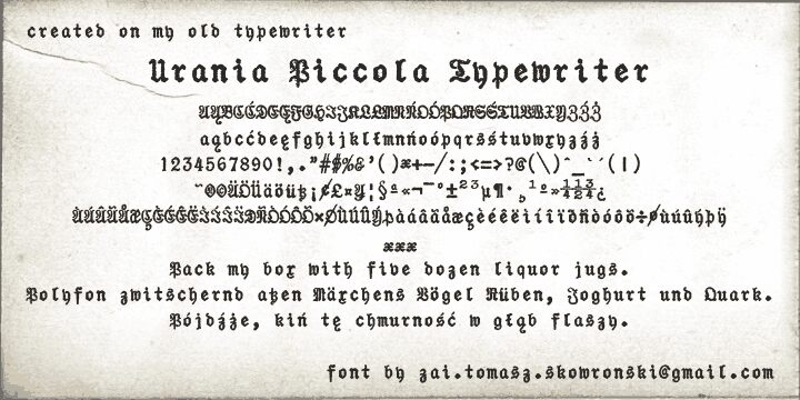 zai Urania Piccola Typewriter